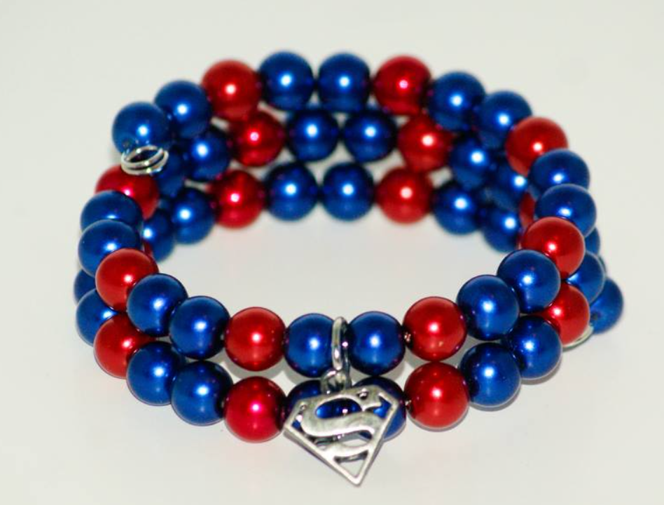 Alien Hope Symbol Beaded Wrap Bracelet