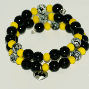 Bat Knight Beaded Wrap Bracelet