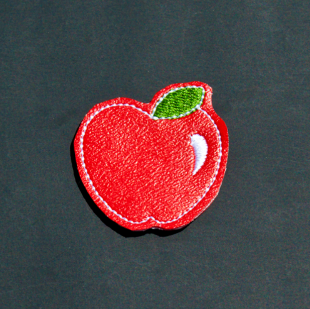 Faux leather Apple Feltie