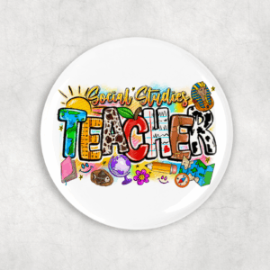 Social Studies Teacher Button Mockup