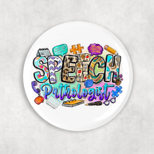 Speech Pathologist Button Mockup