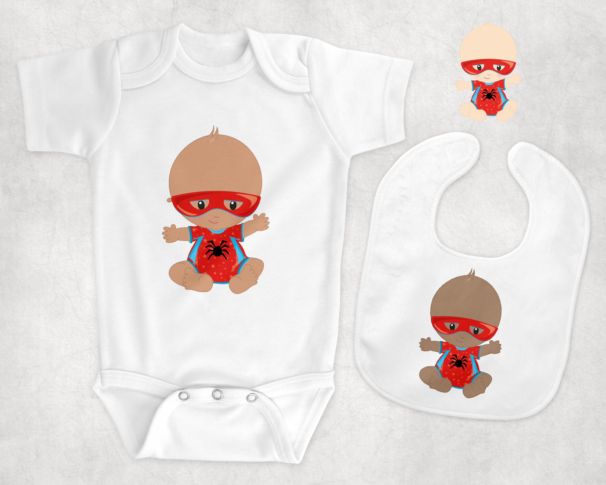 MRVL Spider Baby Babywear Mockup