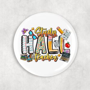 Study Hall Teacher Button Mockup
