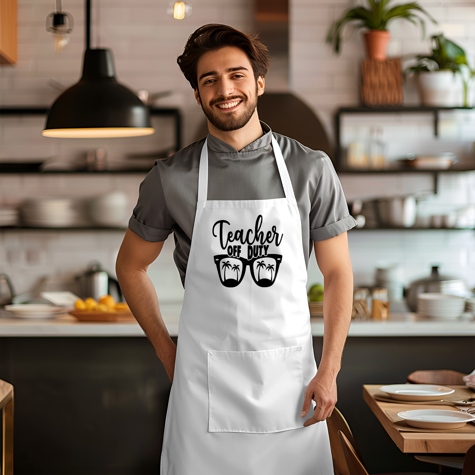 Teacher Off Duty Apron Mockup