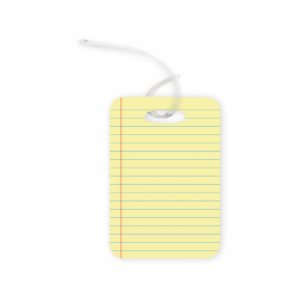 Yellow Lined Paper Bag Tag Mockup