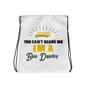 Bus Driver Drawstring Bag Mockup