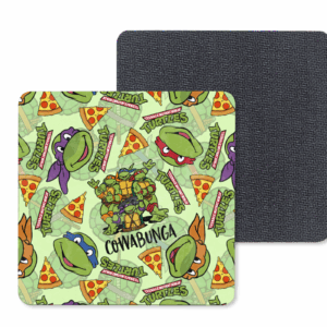 Square Cowabunga Pattern Coaster Mockup