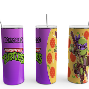 Purple Crime Fighting Turtle Tumbler Mockup
