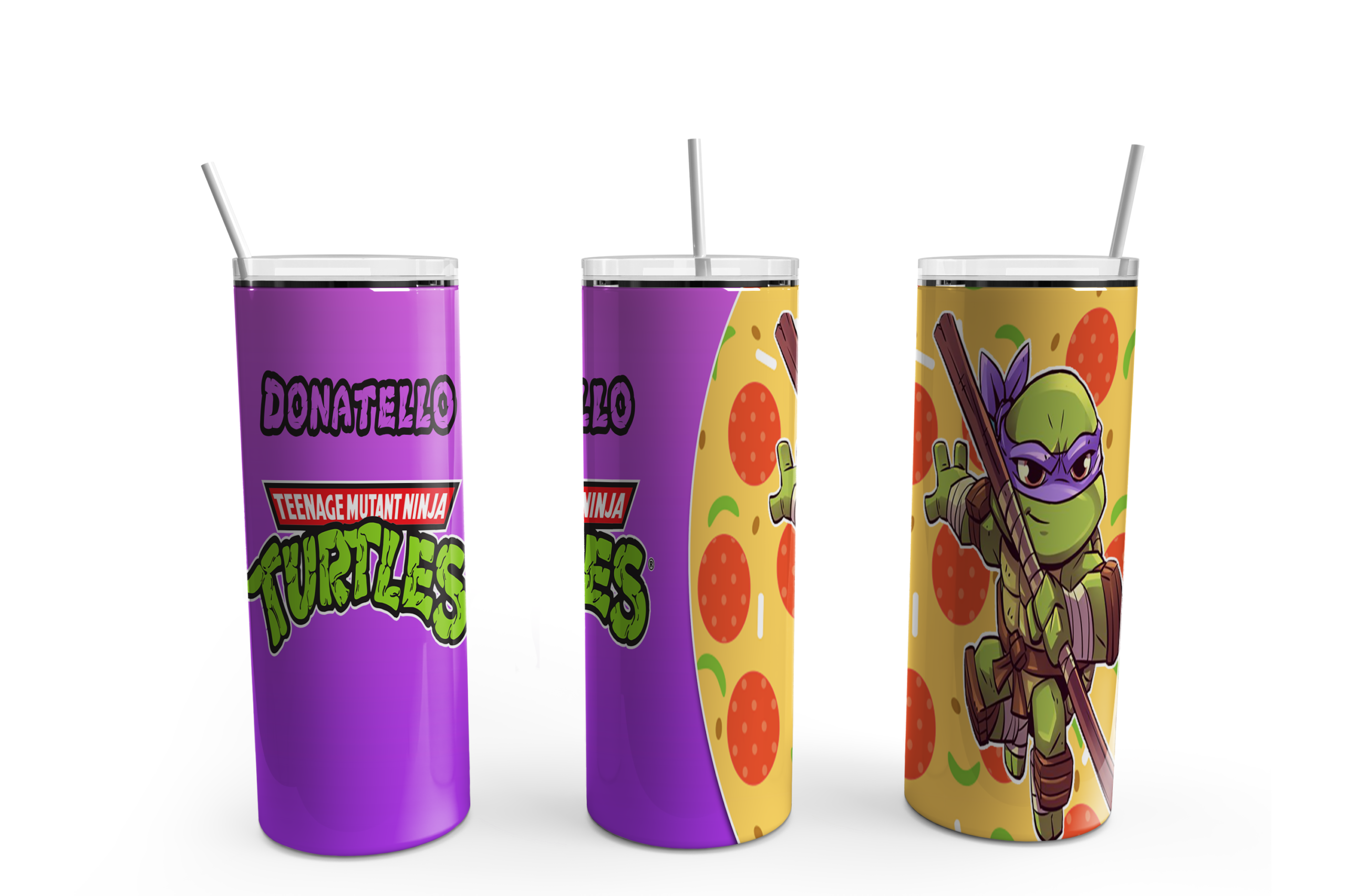 Purple Crime Fighting Turtle Tumbler Mockup