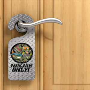 Ninjas Only Door Hanger Mockup