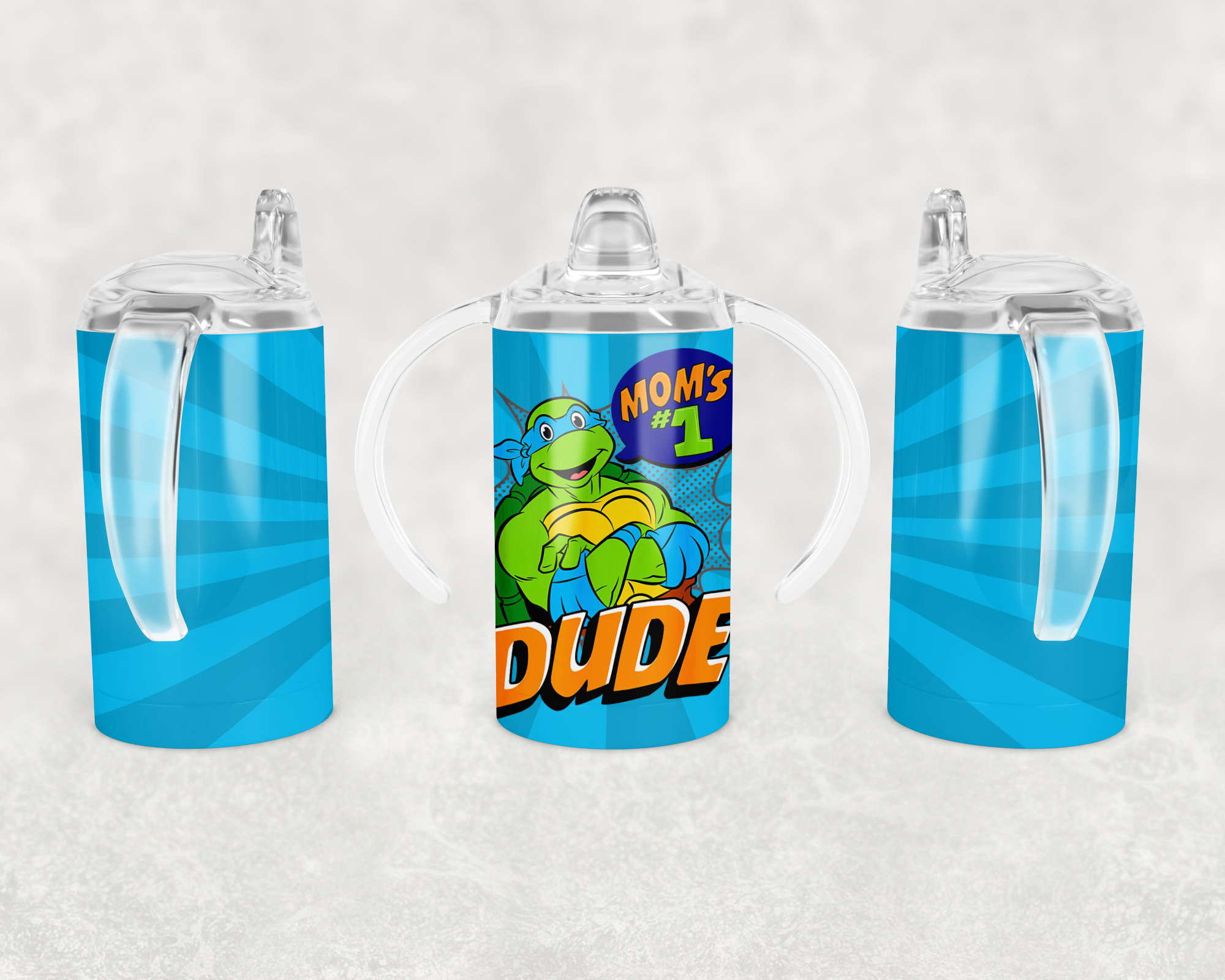 Mom's #1 Dude Sippy Cup Mockup