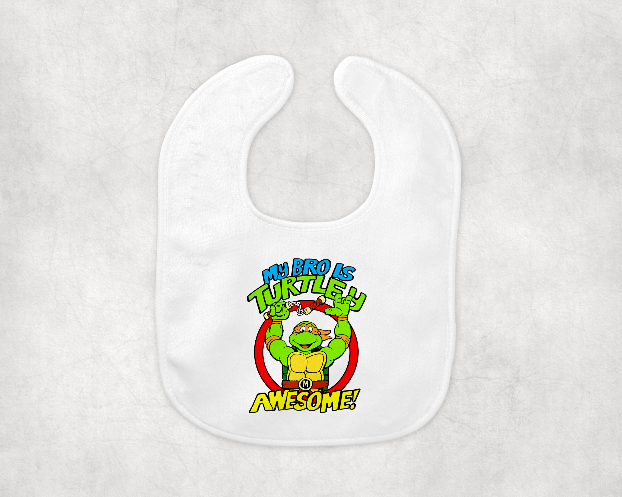Turtle-ly Awesome Baby Bib Mockup