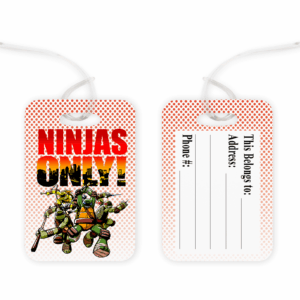 Ninjas Only! Bag Tag Mockup