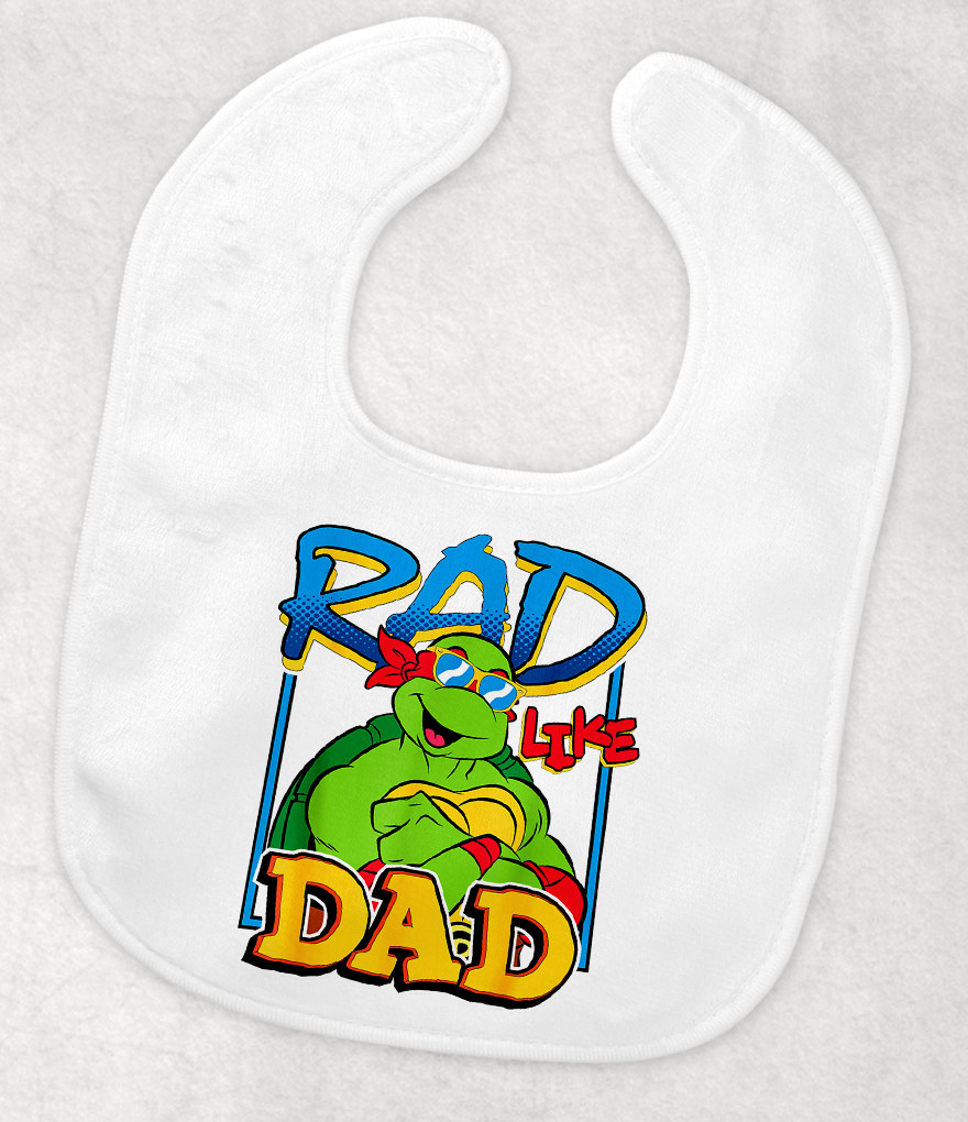Rad Like Dad Baby Bib Mockup