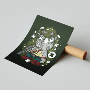 Rhino Henchman Art Print Mockup