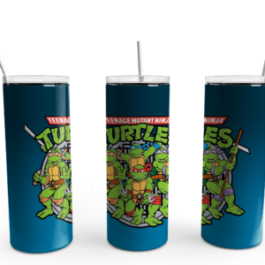 Cartoon Turtles Tumbler Mockup
