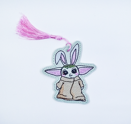 Bunny Ear Green Alien Bookmark