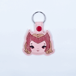 Cartoon Witch Head Key Fob