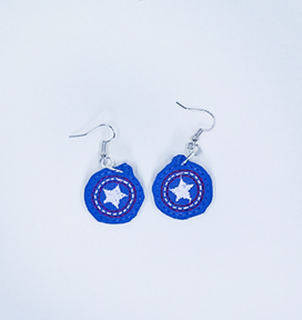 American Hero Shield Earrings