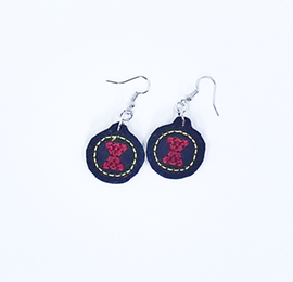 Hourglass Emblem Earrings