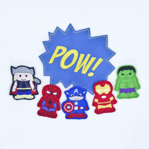 Superhero Team Finger Puppets