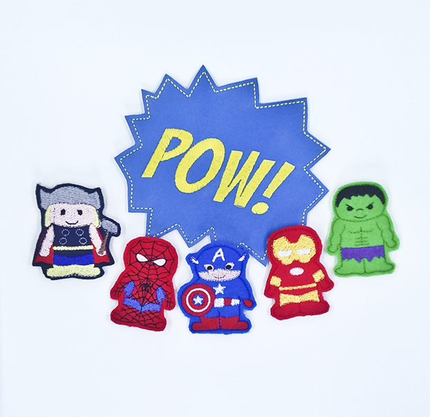 Superhero Team Finger Puppets