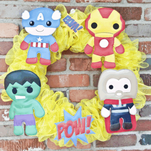 Superhero Character Wreath