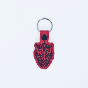 Red Horned Fighter Head Key Fob