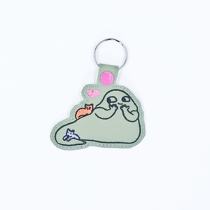 Cat Loving Slug Key Fob