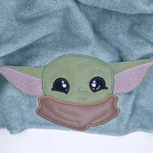 Green Alien Hooded Towel