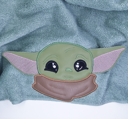 Green Alien Hooded Towel