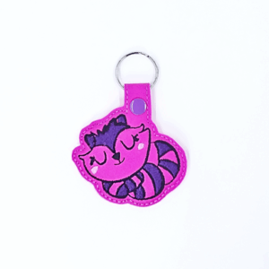Sleeping Crazy Cat Key Fob