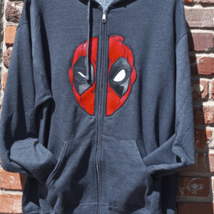 Sarcastic Mercenary Face Split Zipper Hoodie