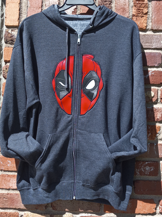 Sarcastic Mercenary Face Split Zipper Hoodie