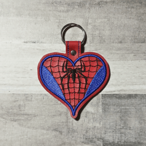 Spider Suit Heart Key Fob