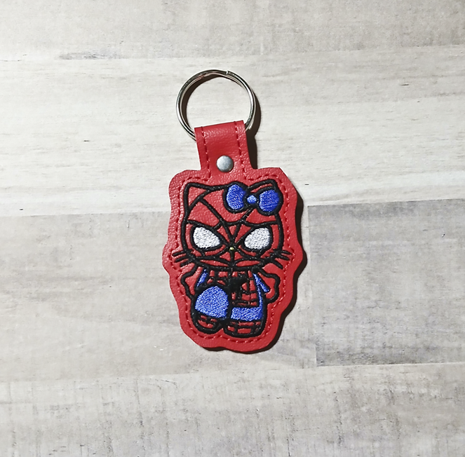 Spider Kitty Mashup Key Fob