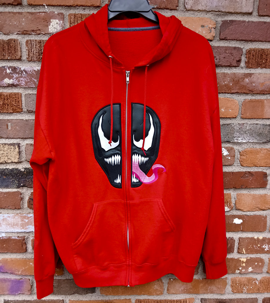 Symbiote Guy Split Zipper Hoodie