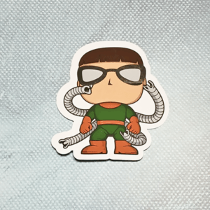 Cartoon Metal Octopus Arm Guy Sticker
