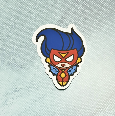 Cartoon Web Woman Sticker
