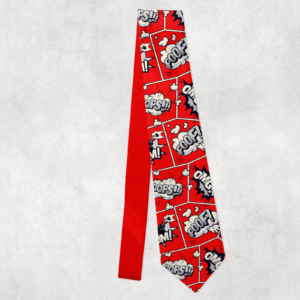Comic Strip Pattern Necktie Mockup