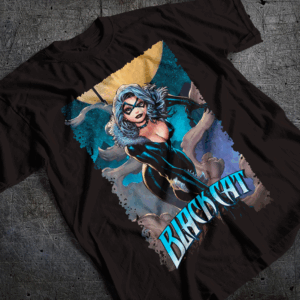Black Cat Girl Shirt Mockup