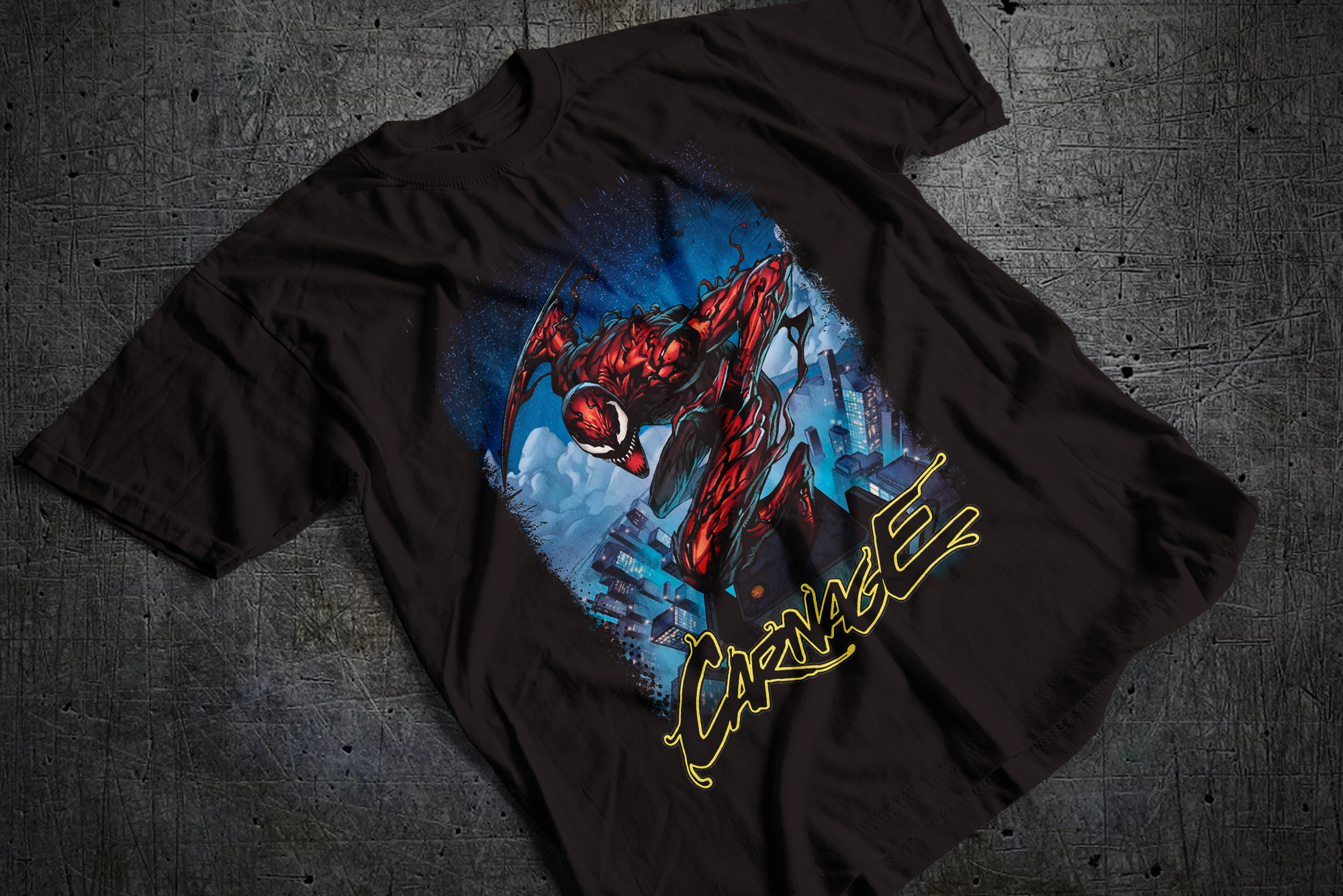 Red Symbiote Guy Graphic Shirt Mockup