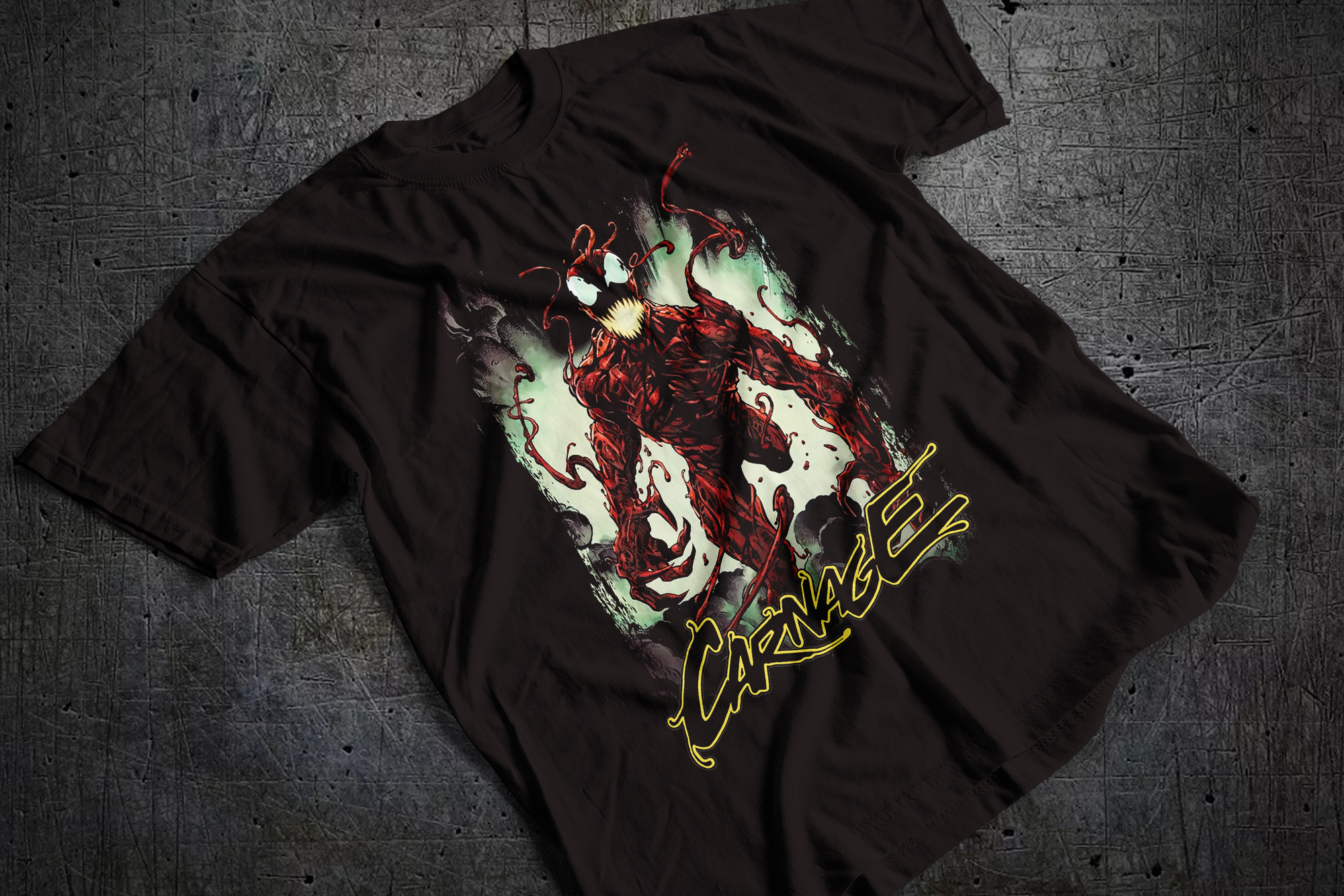 Red Symbiote Guy Shirt Mockup