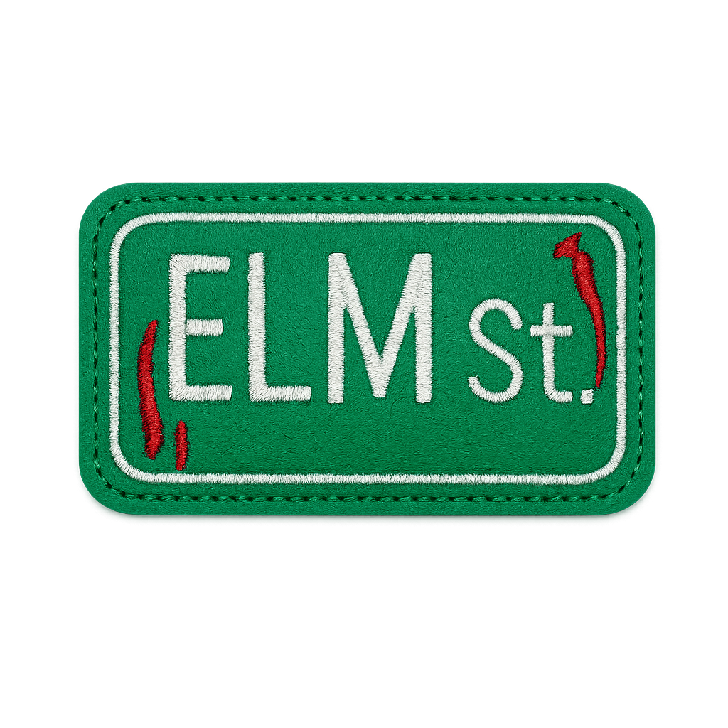 ChatGPT Break-up of my original wreath image Elm Street Sign