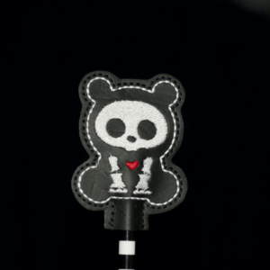 Skeleton Bear Pencil Topper