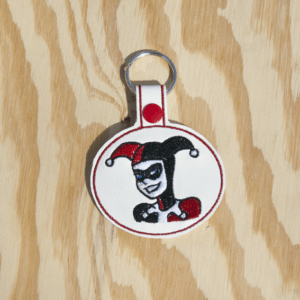 Cartoon Harlequin Key Fob