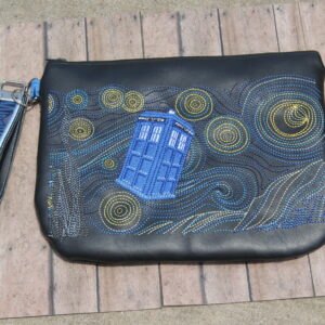 Police Box Starry Night Clutch