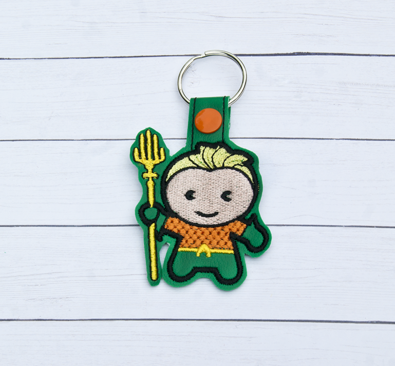 Classic Chibi Aquatic Hero Key Fob