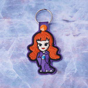 Chibi Scottish Witch Key Fob