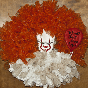 New Evil Clown Wreath